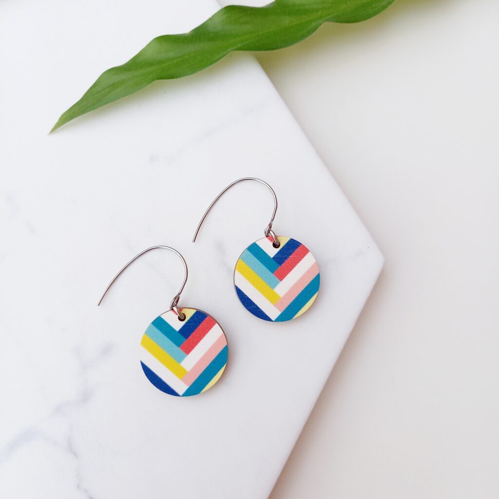 Key West Earrings from Colourful Florida earring collection Unique Ella Sustainable Jewellery