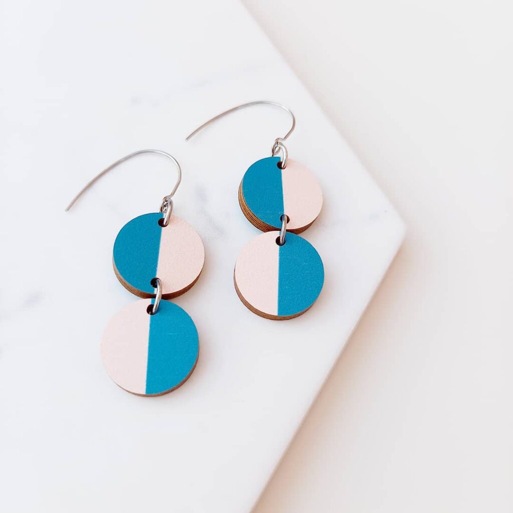 Miami from Colourful Florida earring collection Unique Ella Sustainable Jewellery