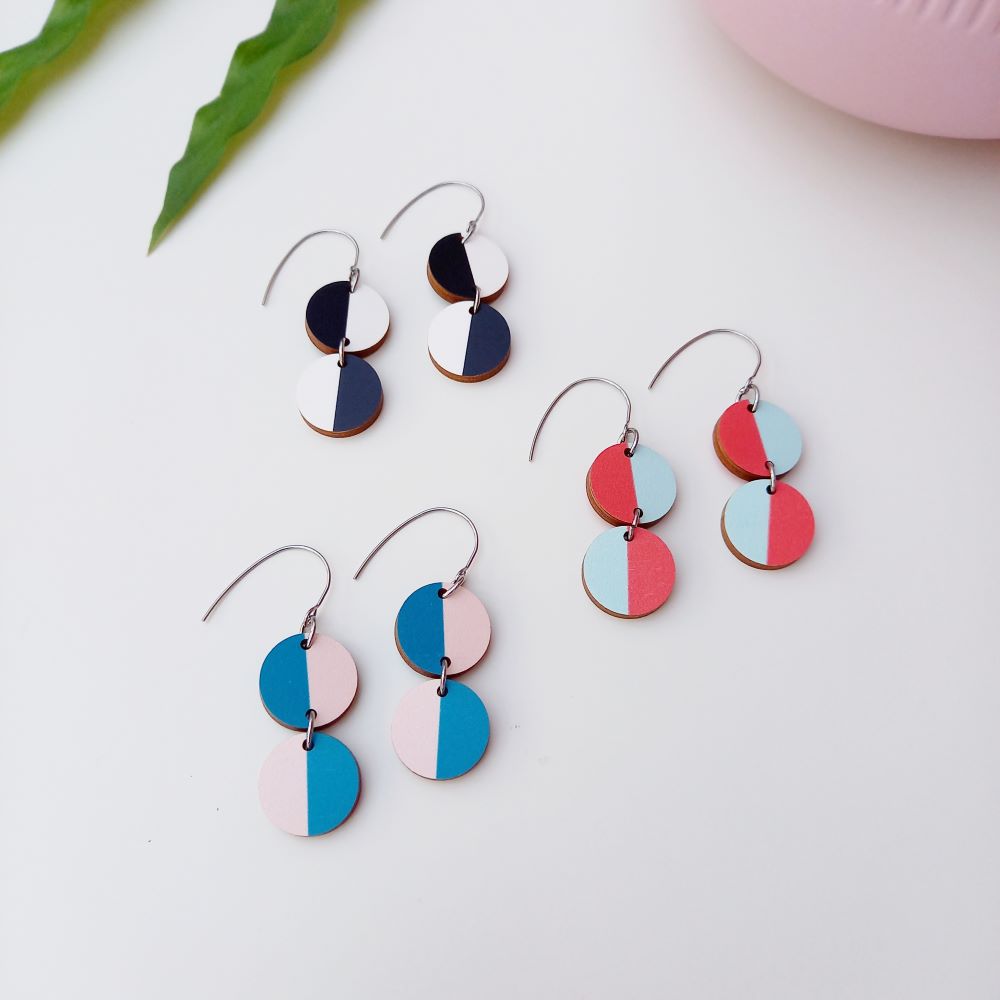 Miami Earrings from Colourful Florida earring collection Unique Ella Sustainable Jewellery