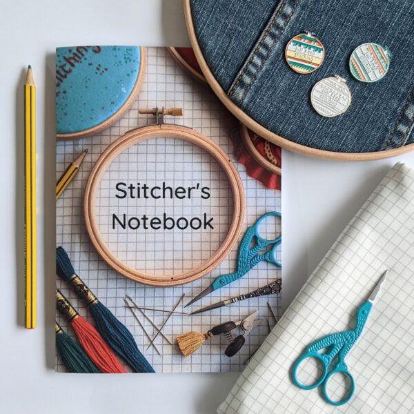 Little Light Stitchery The Stitchers Notebook. An A5 notebook used for recording embroidery hoop designs