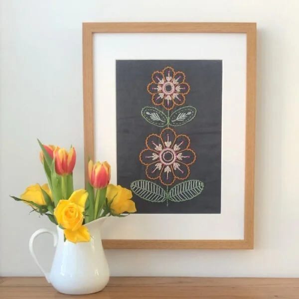 AdaBrown Designs Embroidered wall art.