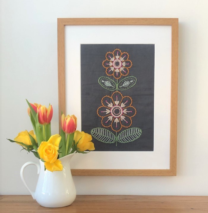 AdaBrown Designs Embroidered wall art.