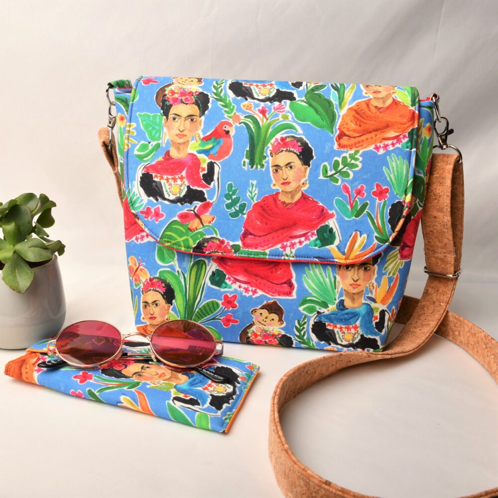 Frida Print Handbag and Glasses Case