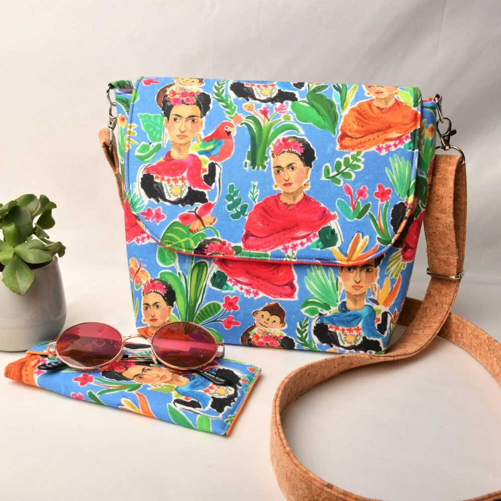 Frida Print Handbag and Glasses Case