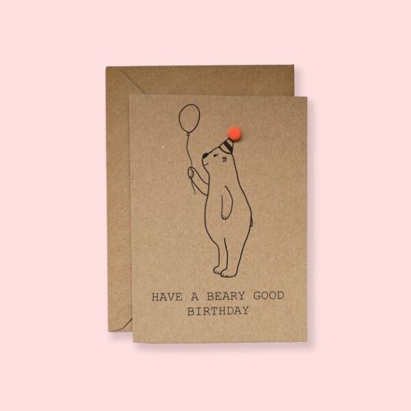 Bear pun birthday card