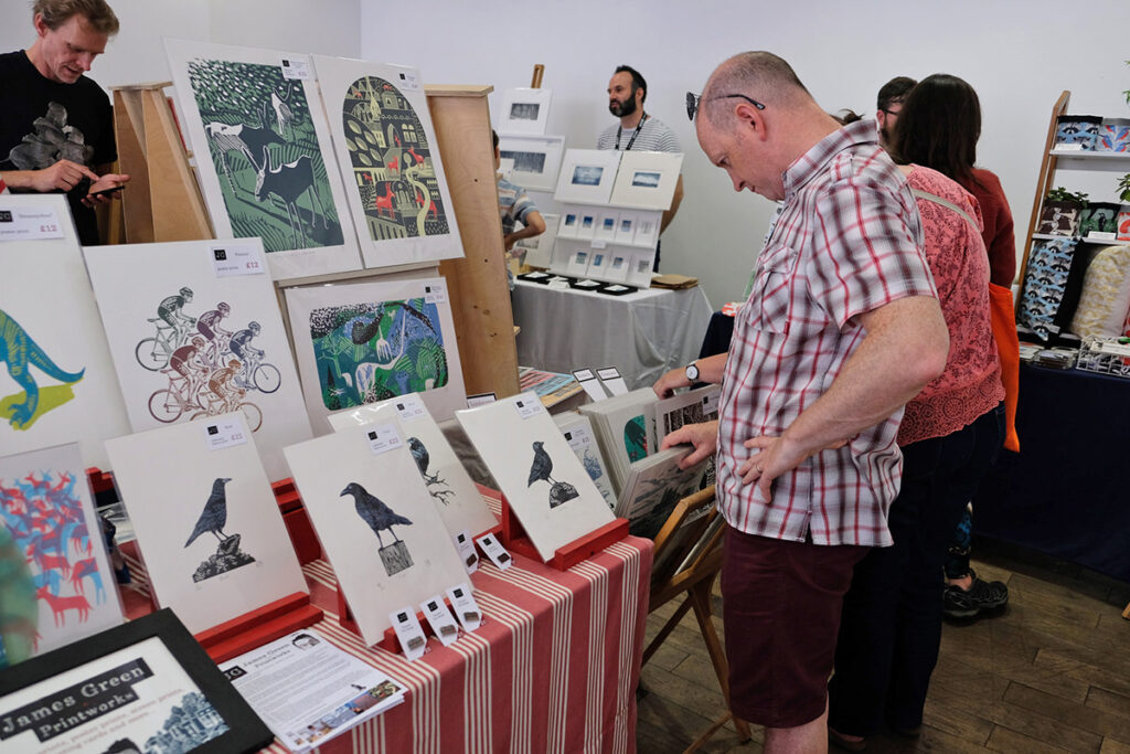 James Green and Jamie Barnes at Liverpool Print Fair, June 2018