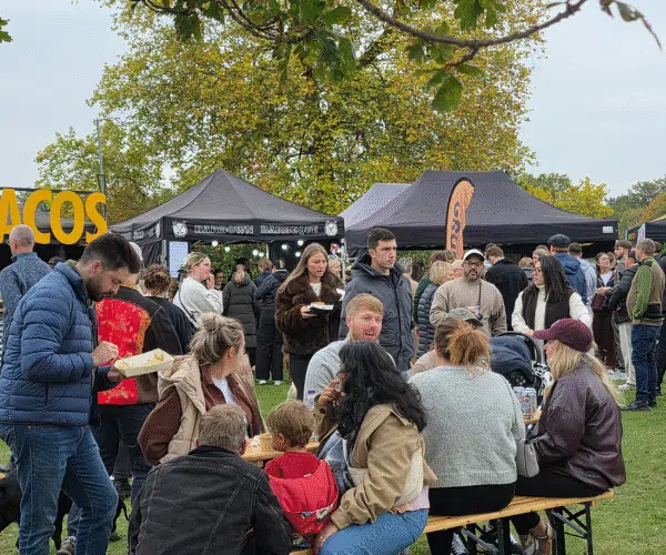 Food stalls at Hylands Open Estate Day