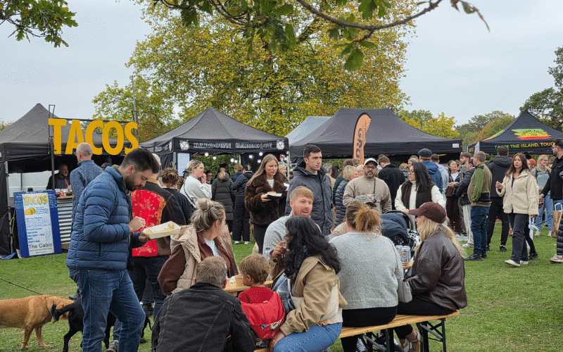 Food stalls at Hylands Open Estate Day