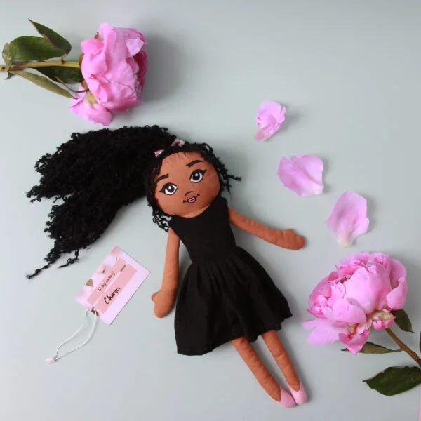 Amaris and Chaya mixed heritage Fabric girl doll