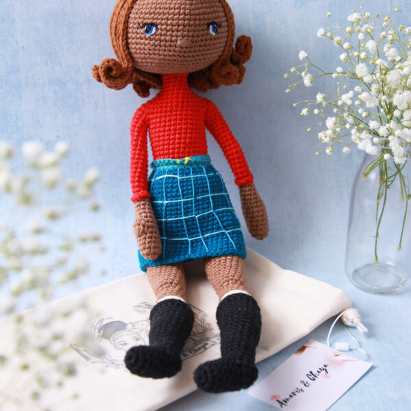 Amaris and Chaya crochet black girl doll