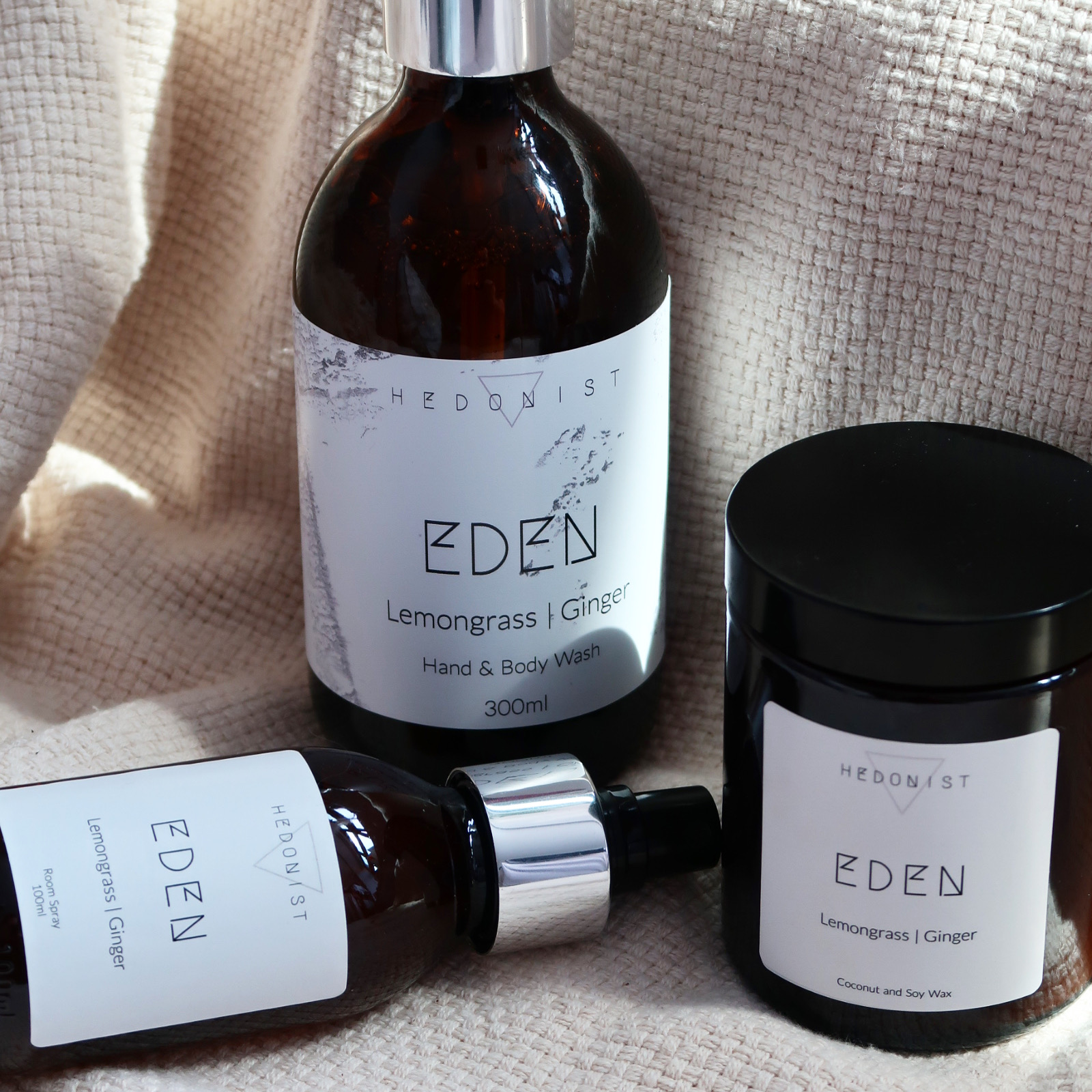 Hedonist Self Care, Eden Scented Candle Hand & Body Wash Room Spray