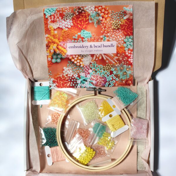 imogen melissa, embroidery bead bundle in pastel