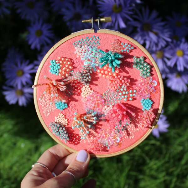 imogen melissa, 5 inch embroidery hoop 'Indian Summer'