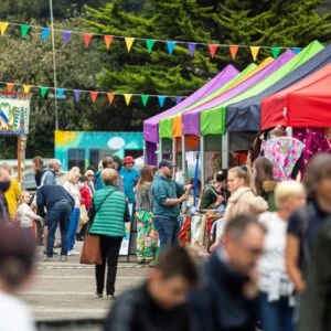 Shoppers at the BIG Truro Market, hosted by Cornwall Shop Small