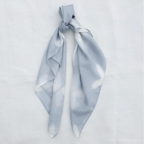 luxury silk scarf ice blue