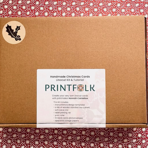 PRINTFOLK - lino printing kit handmade Christmas cards