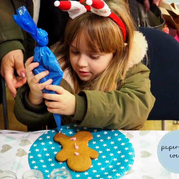 biscuit decorating workshop Christmas Makers Fair Shoreham Paper Daisy Events