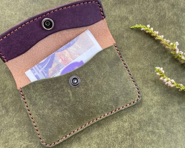 Morgan + Wells hand stitched leather Levisham purse