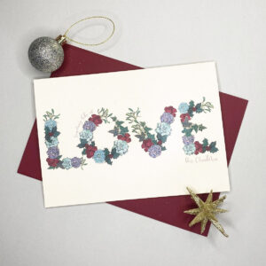 Autumn Bella Designs LOVE Christmas Card