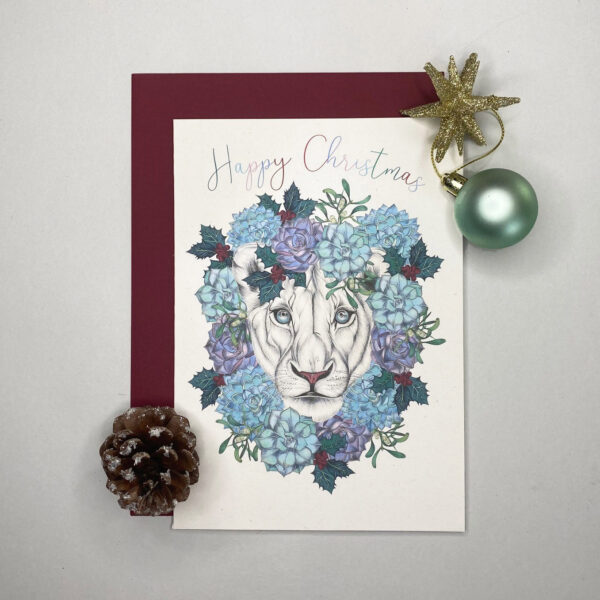 Autumn Bella Designs Lion Christmas Card