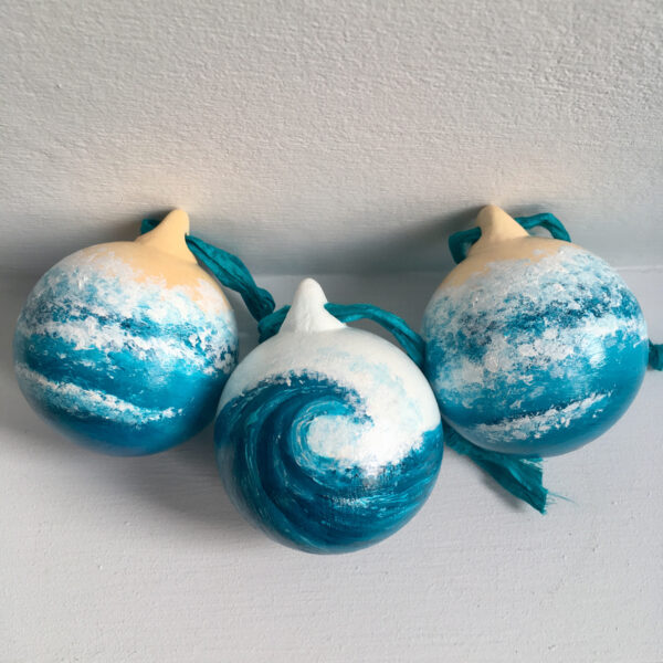 Set of 3 Ocean and Surf Baubles