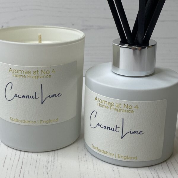 Aromas at No 4, Coconut Lime Duo Gift Set White