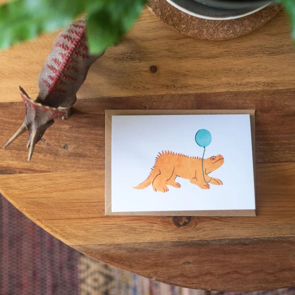The Cookieraptor, Crystal Palace Dinosaur Hylaeosaurus greetings card