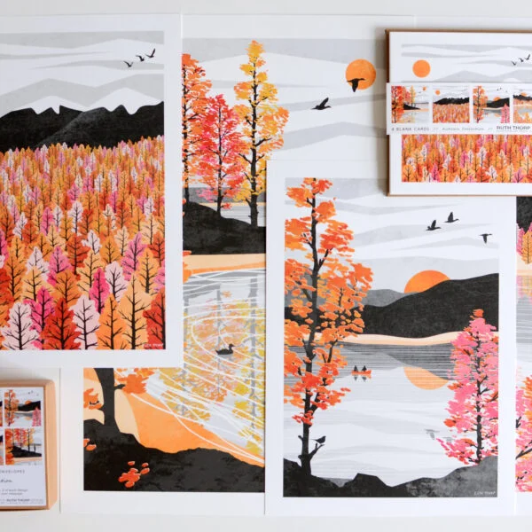Autumn Collection Art Prints and Cards by Ruth Thorp Studio