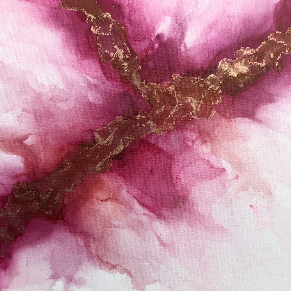 Alcohol Ink Abstract Painting on Canvas