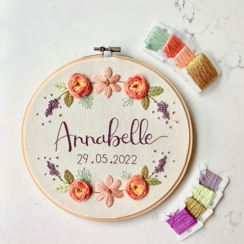New Baby Embroidery Gift