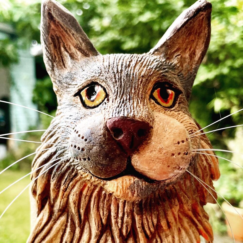 Ceramic Cat Portrait
