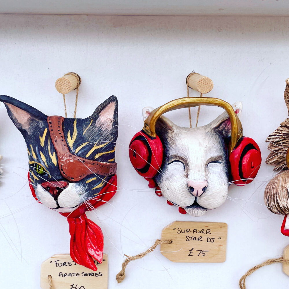 Purrgoyle Ceramic Cat Character Heads
