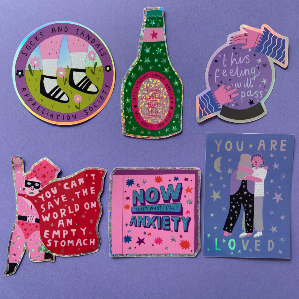 shiny and glitter stickers by ellastrated