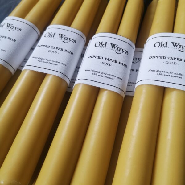 Old Ways Candle Beeswax Taper Pair