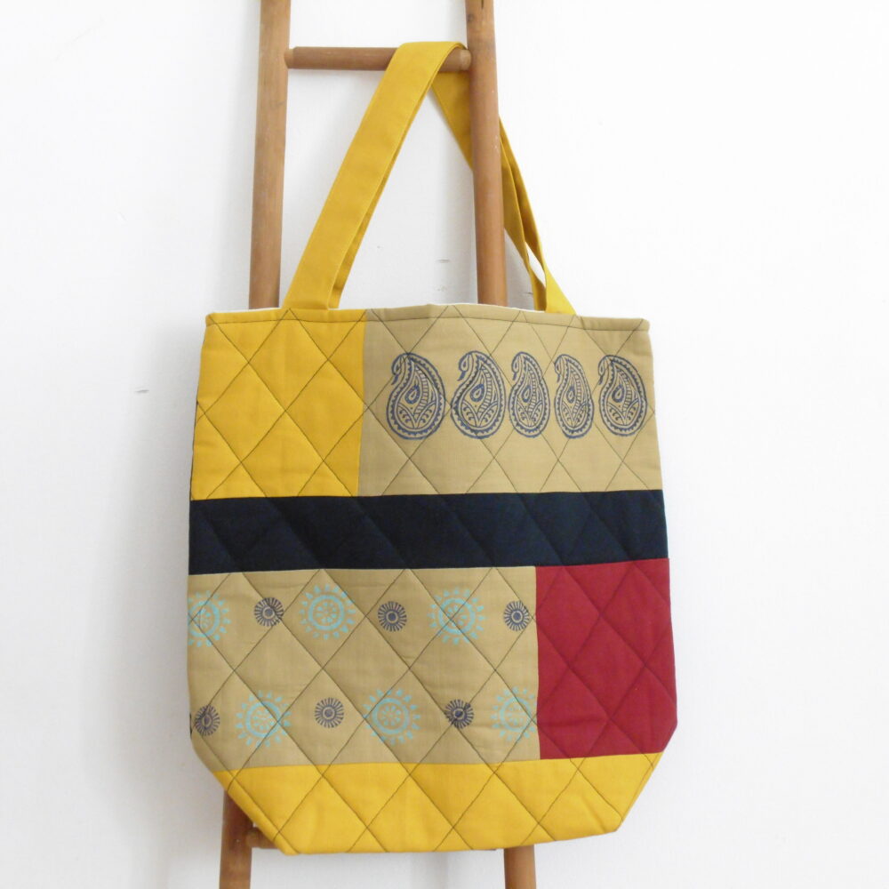 Quilted patchwork Tote bag by Naila Ahmad London