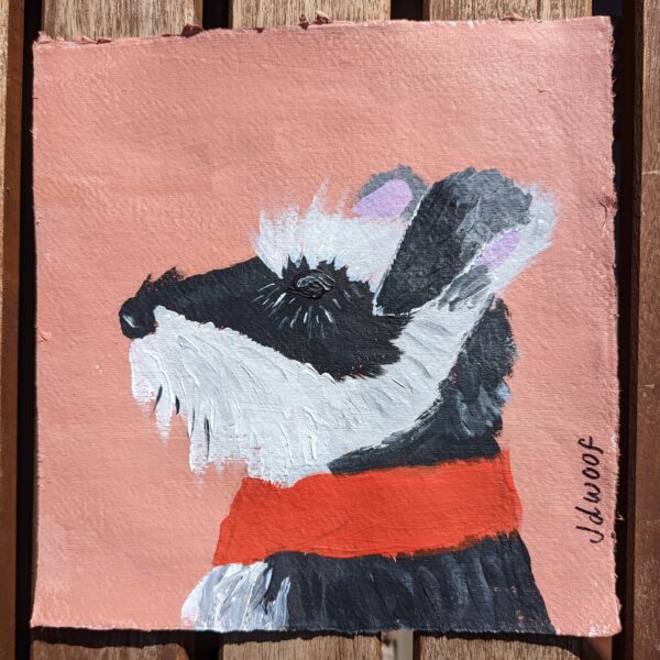miss wood for the trees, jdwoof, dog portrait of miniature schnauzer