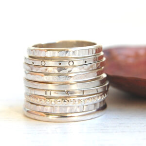 Handmade sterling silver stacking rings