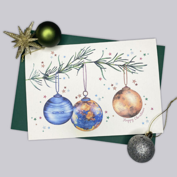 Planet Bauble Christmas Card