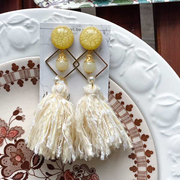 Original Tassels Earrings in yellow gold colour