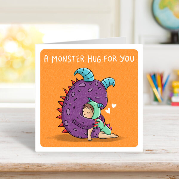 Cake and Crayons, Monster Hug Greetings Cards