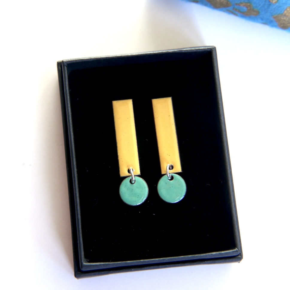 Geometric Earrings Enamel