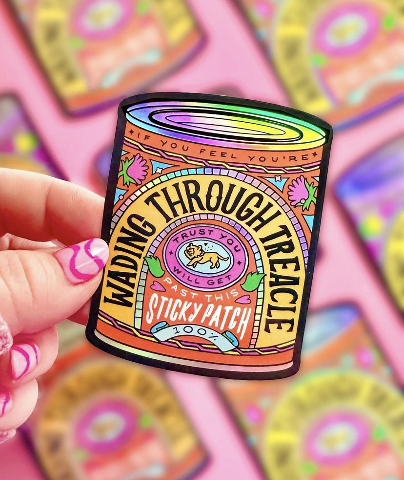 Liz Harry - walking through treacle holographic sticker