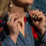 Enamel lightning pendant