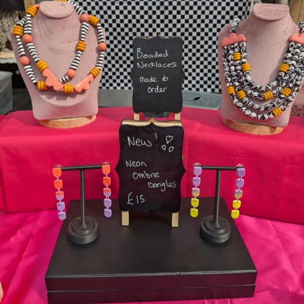 Jewellery at Field Street's market stall