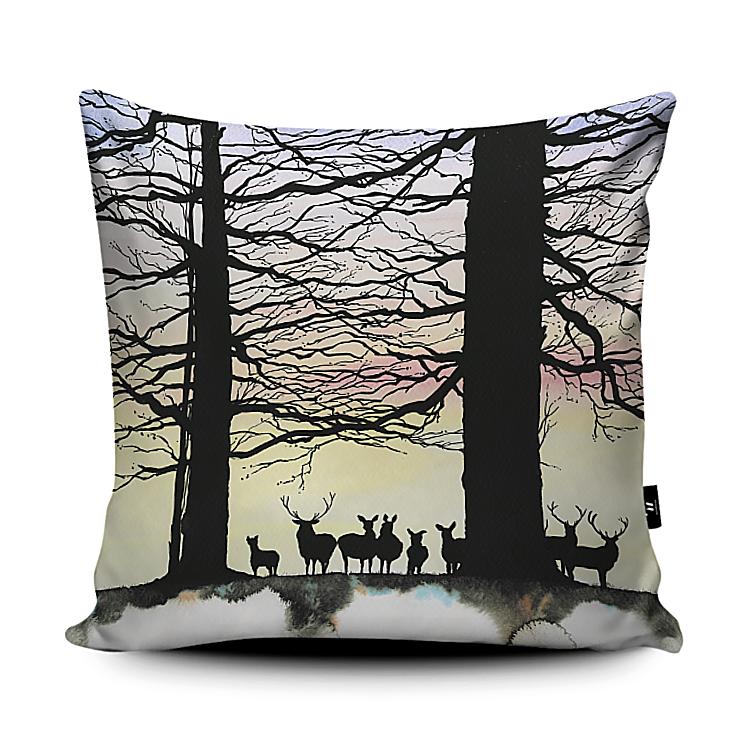 Squiggly Sue Designs 'Chatsworth Herd' Vegan Suede Cushion