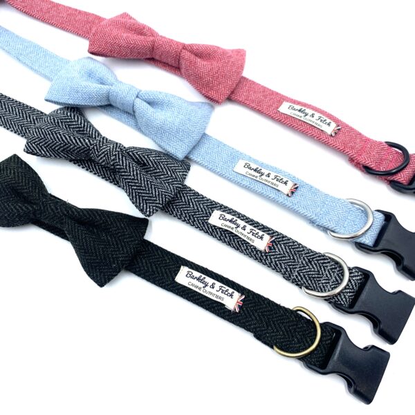 Well dog collars with bow ties