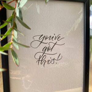 Personalised, framed quotes