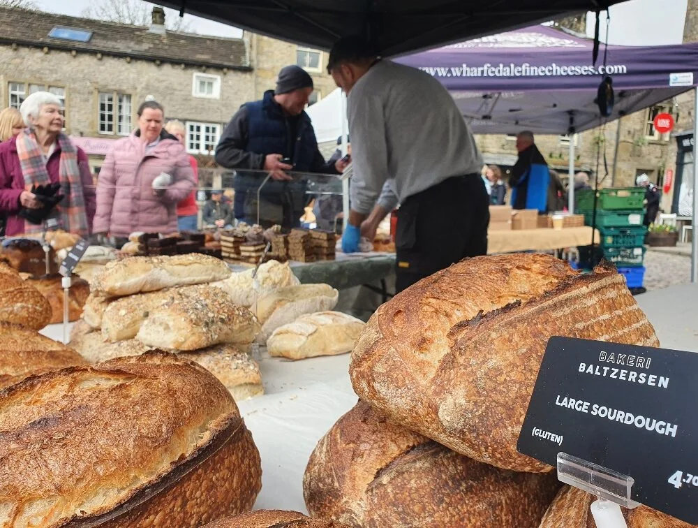 Bread seller at Grassington Real Food Market