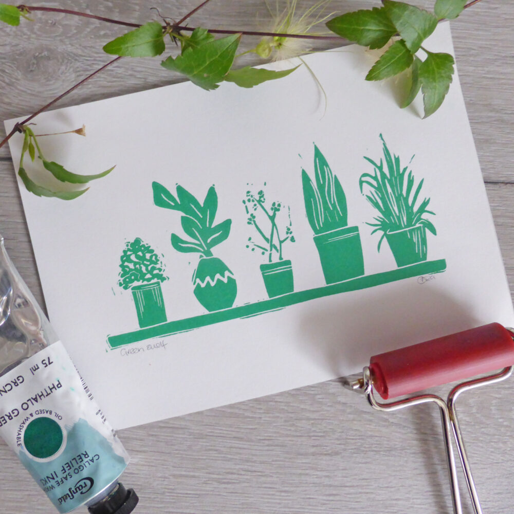 Bilberry and Wright, Houseplant on a shelf print
