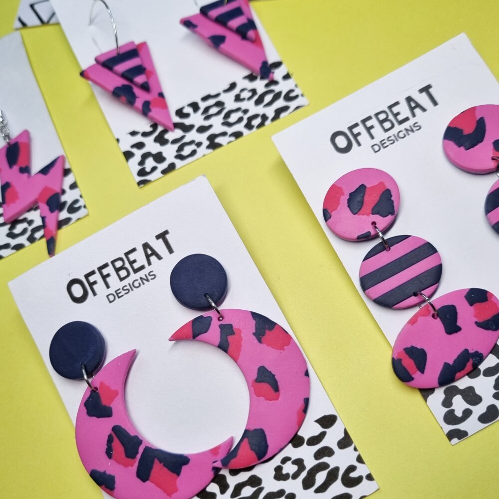 Offbeat Designs leopard print earrings